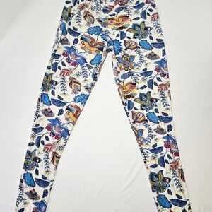 Plus Size Colorful Boho Floral Pattern Stretchy Leggings